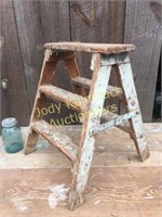 Nice old folding 2 rung step stool