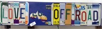 Sign, wooden/license plate