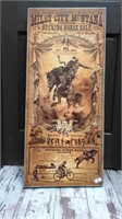 Giclée, on wood Rodeo poster
