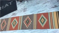 Table runner, Zapotec Indian weaving, 16x6ft6in