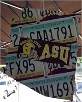 Sign, State of Arizona  license plate ASU
