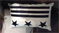 Pillow, Cowhide American flag