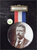 ANTIQUE INAUGURATION BUTTON - T. ROOSEVELT - MARCH