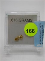 TWO 22K-24K GOLD NUGGETS - .616 GRAMS (TW)