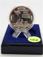 1 TROY OZ .999 FINE SILVER ROUND "HONORING OUR ARM