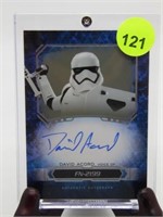 TOPPS GRADED STAR WARS AUTOGRAPHED CARD BY DAVID A