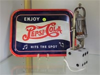 2 PC - PEPSI-COLA SERVING TRAY & CHUCK-A-LUCK PAMP