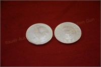 (2) .999 Silver Year of the Rooster Rounds