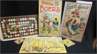 Lot of early Game boards & boxes