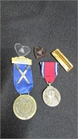 Lot of medals & sweetheart pendants