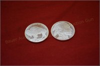 (2) .999 Silver Troy oz. Buffalo/Indian Rounds