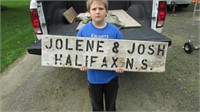 Halifax ship name board