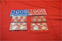 (2) 2000 p&d 10 Coin Mint Sets