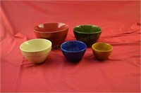 (5) Multi-Color Stacking Serving Bowls