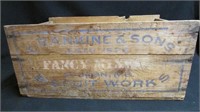 Frankine & Sons Biscuit Works crate St John NB