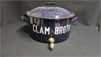 Enamel ware Clam Broth dispenser