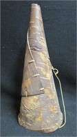 Early birch bark signed & decorated moose call