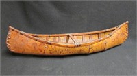 Wonderful birch bark canoe model