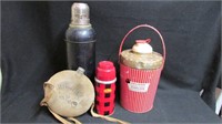 Vintage thermos,cooler & canteen lot