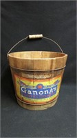 Ganongs confectionary wooden bucket