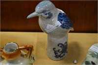 Blue bird vase