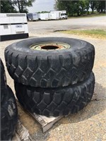 (2) Goodyear 16.00R21 Mounted Tires