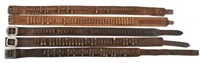 Collection of Five Antique Gun Belts