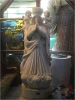 LARGE "MADONNA WITH CHILD" MARBLE STATUE -@3000 #