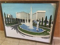 HAND PAINTED CAESARS PALACE FOUNTAINS. ARTIST