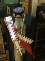 MANNEQUIN WITH UNIFORM AND HAT BOXES