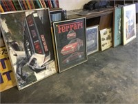 7 PC COLLECTION OF CAR ART INCLUDING MERCEDES