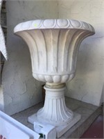 WHITE ITALIAN MARBLE LARGE URN APPX. 1000 LBS