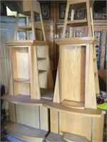 PAIR OF WOODEN BOOKSHELF TOWERS. APPROX. 8' TALL