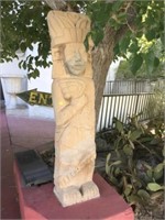 PAIR OF CONCRETE STATUES APPX 4' TALL (BTR)