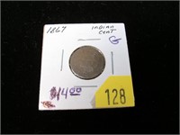 1867 Indian Head cent