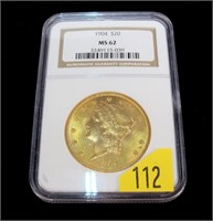 1904 $20 Gold Liberty Double Eagle, NGC slab