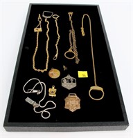 Lot, watch chains and fobs