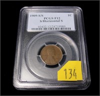1909-S/S Lincoln cent, PCGS slab certified