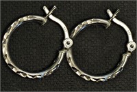 28W- sterling silver hoop earrings -$50