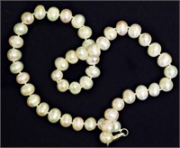 47W- freshwater pearl necklace w/ SS clasp $150