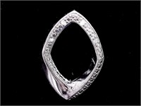 22W- sterling silver diamond pendant -$150