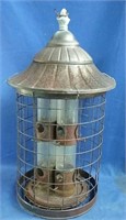 Metal bird feeder 22"H
