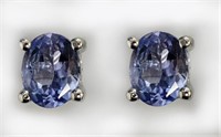 37W- sterling silver tanzanite earrings $100