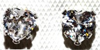 34W- 14k white gold zirconia earrings $200