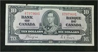 1937 Canada $10 Bill - Coyne & Towers