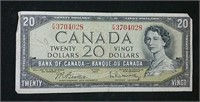 1954 Canada $20 Bill - Beattie & Rasminsky