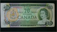 1969 Canada $20 Bill - Beattie & Rasminsky