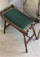 Vintage needlepoint footstool