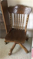 Rolling wooden desk/office chair