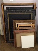 Assorted picture frames: small, medium, large